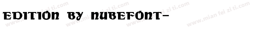 edition by nubefont字体转换